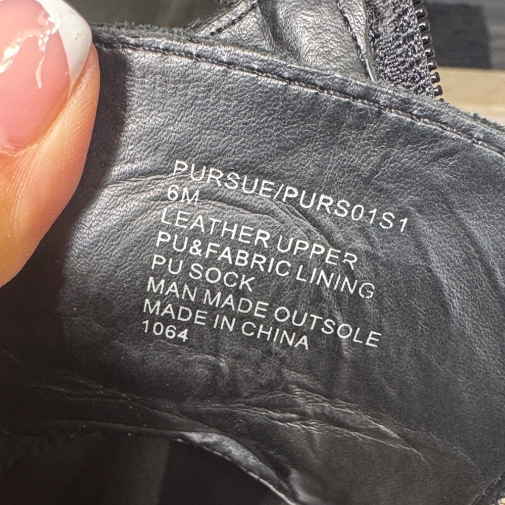 Steve Madden  Black Leather Studded Combat Boots - Picture 8 of 8